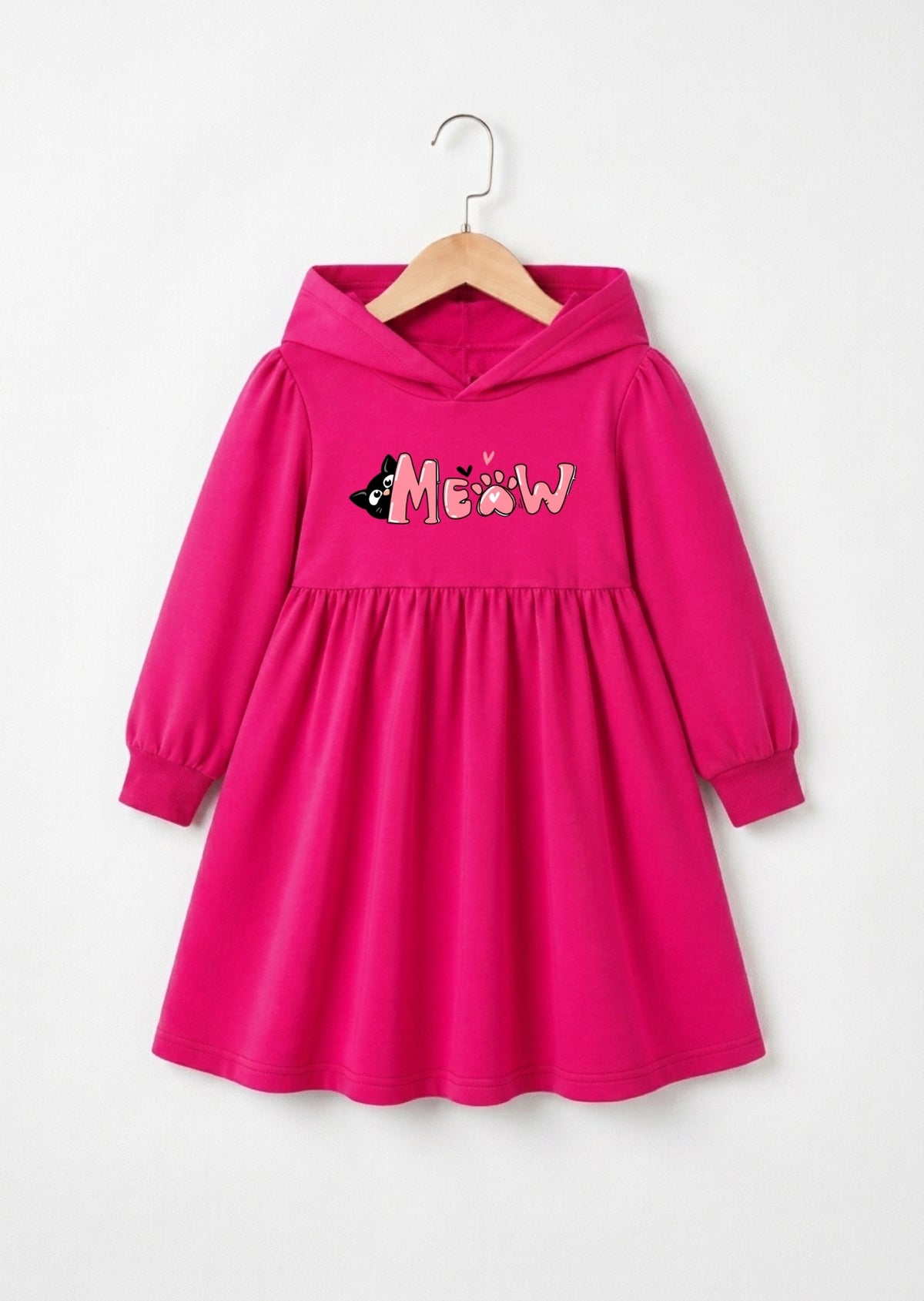 Cute Meow Graphic Frock