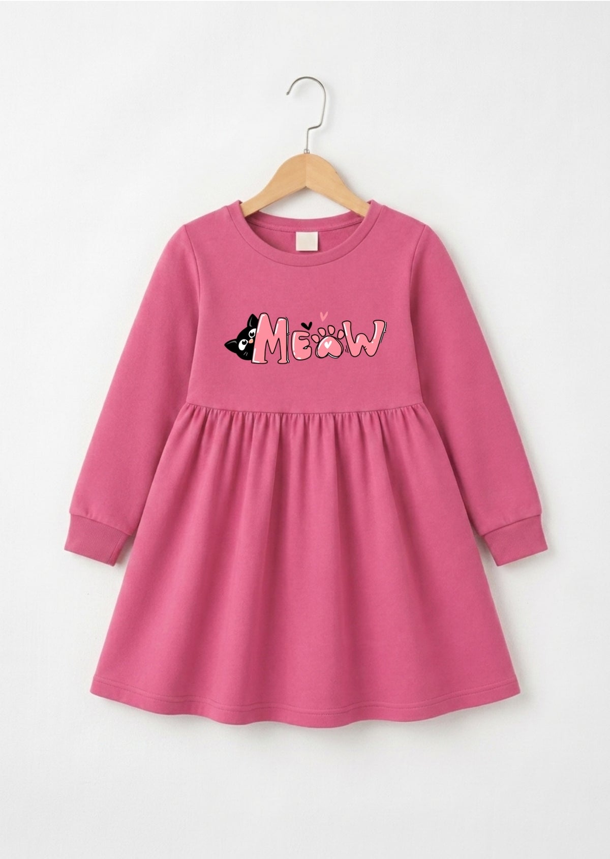 Cute Meow Graphic Frock