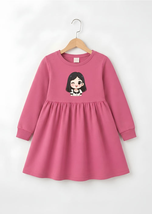 Cute Anime Graphic Frock