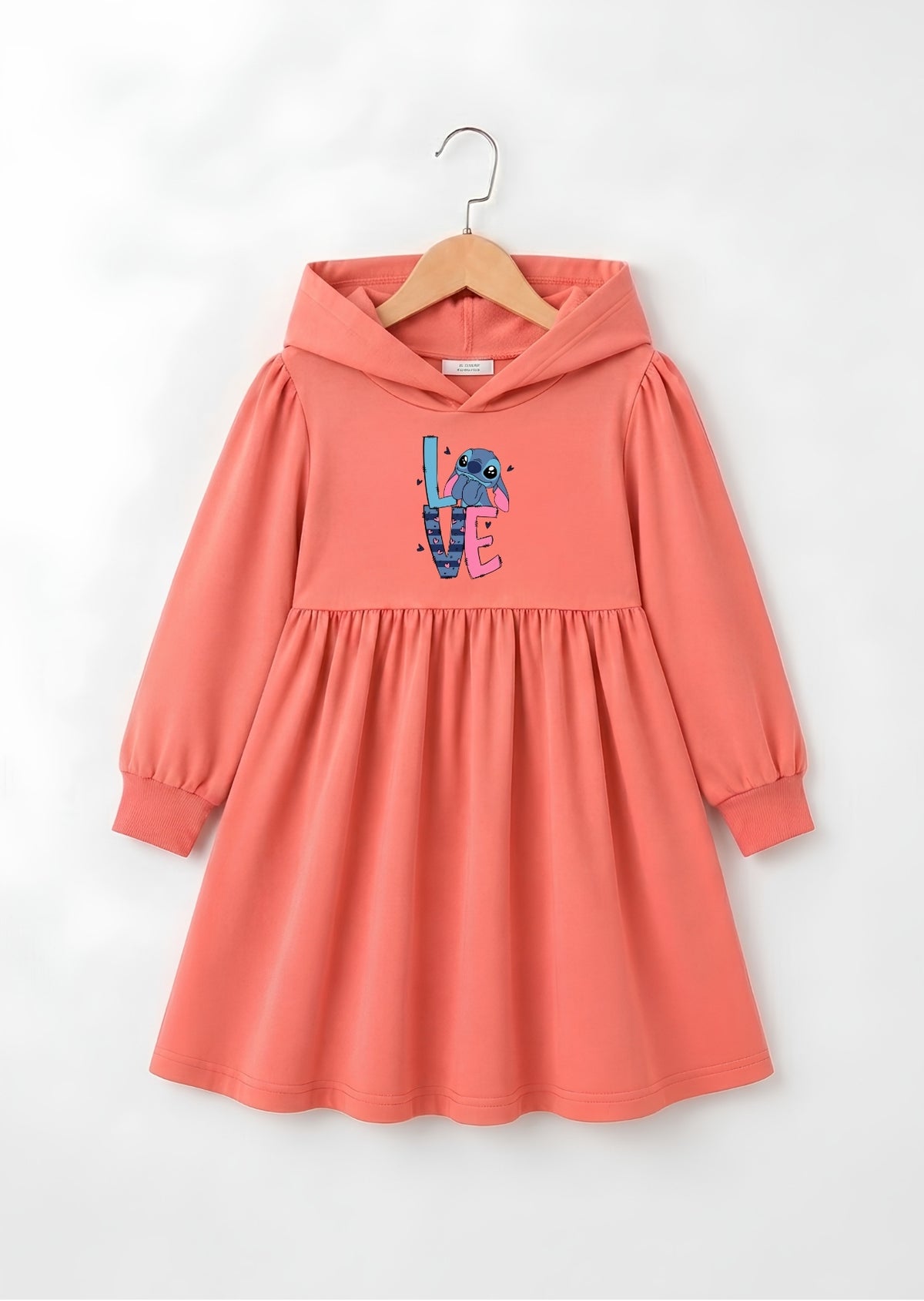 Cute Love Hooded Frock