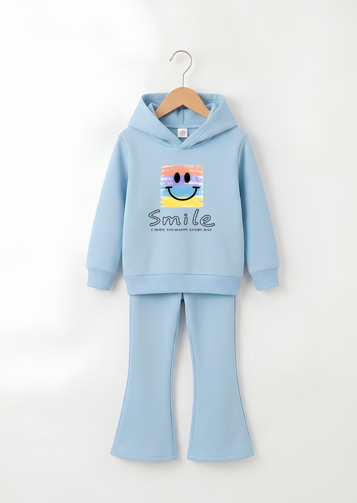 Pastel Smile Flared Tracksuit