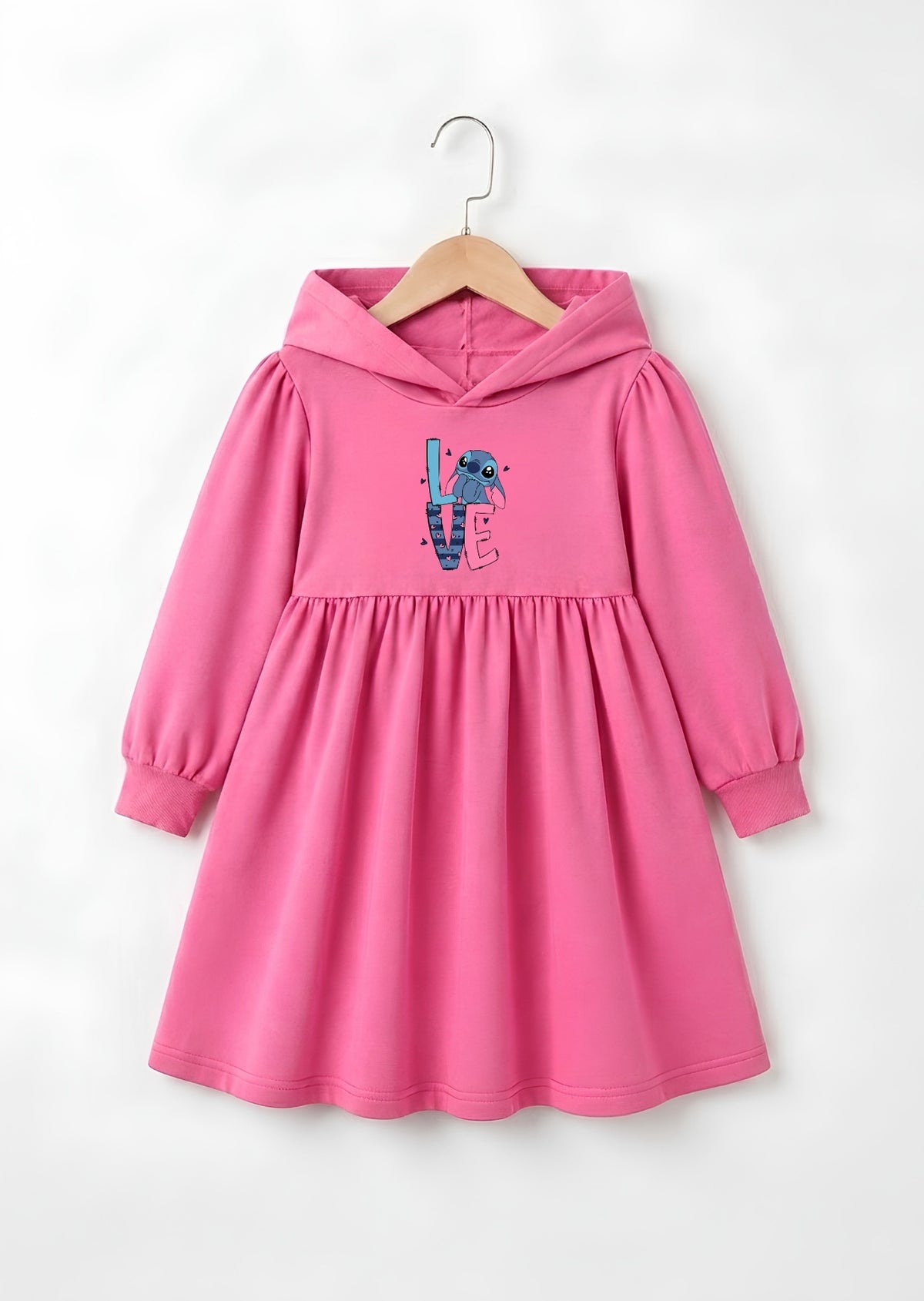 Cute Love Hooded Frock