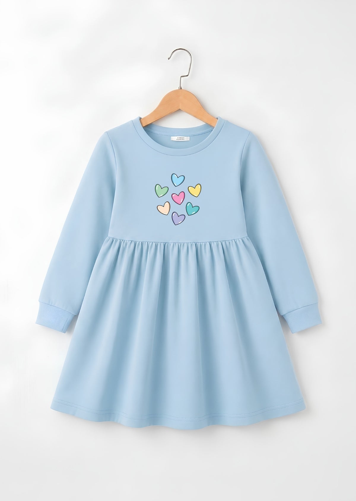 Cute Hearts Printed Frock