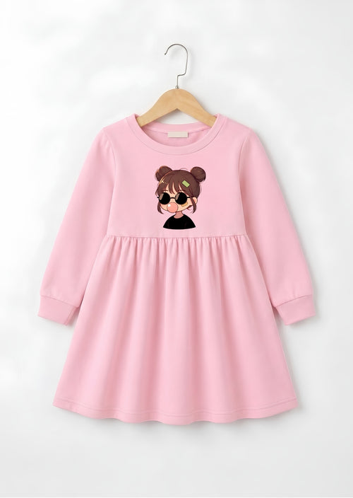 Cool Bubblegum Printed Frock