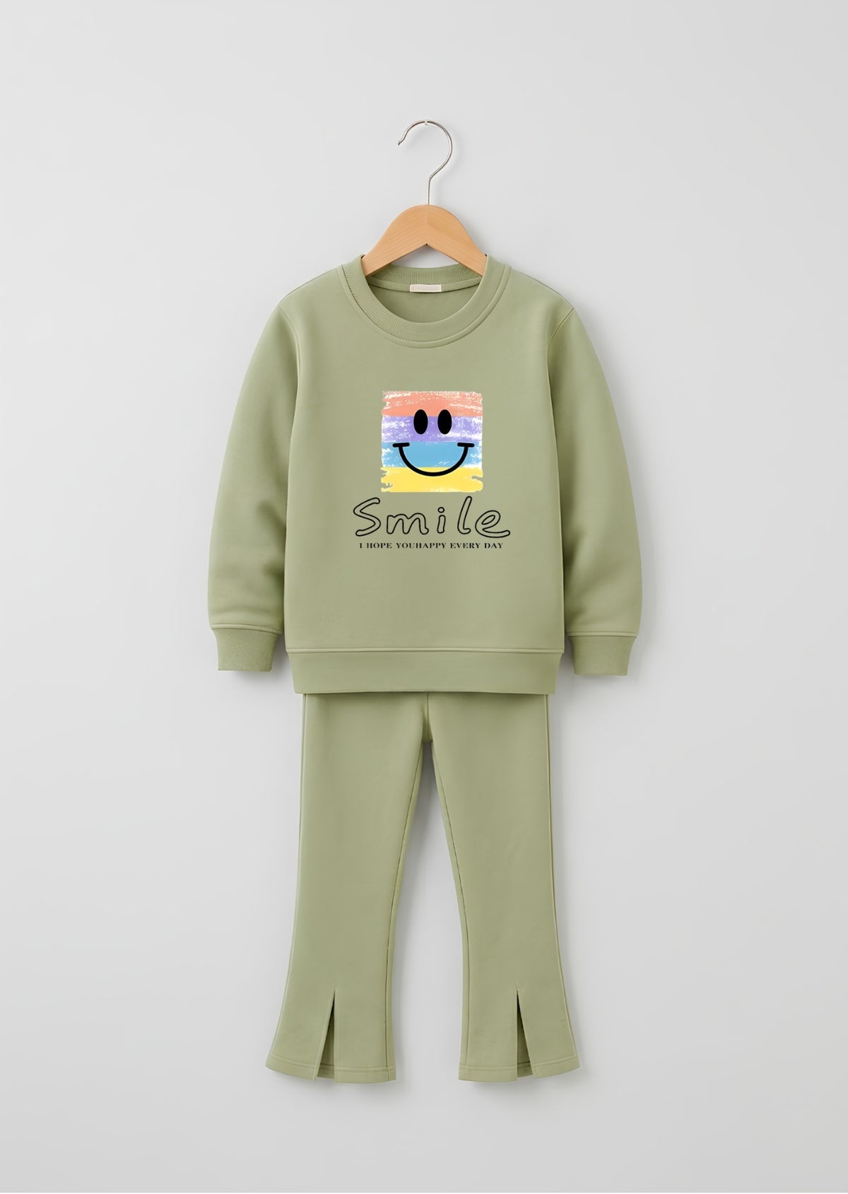 Pastel Smile Flared Tracksuit