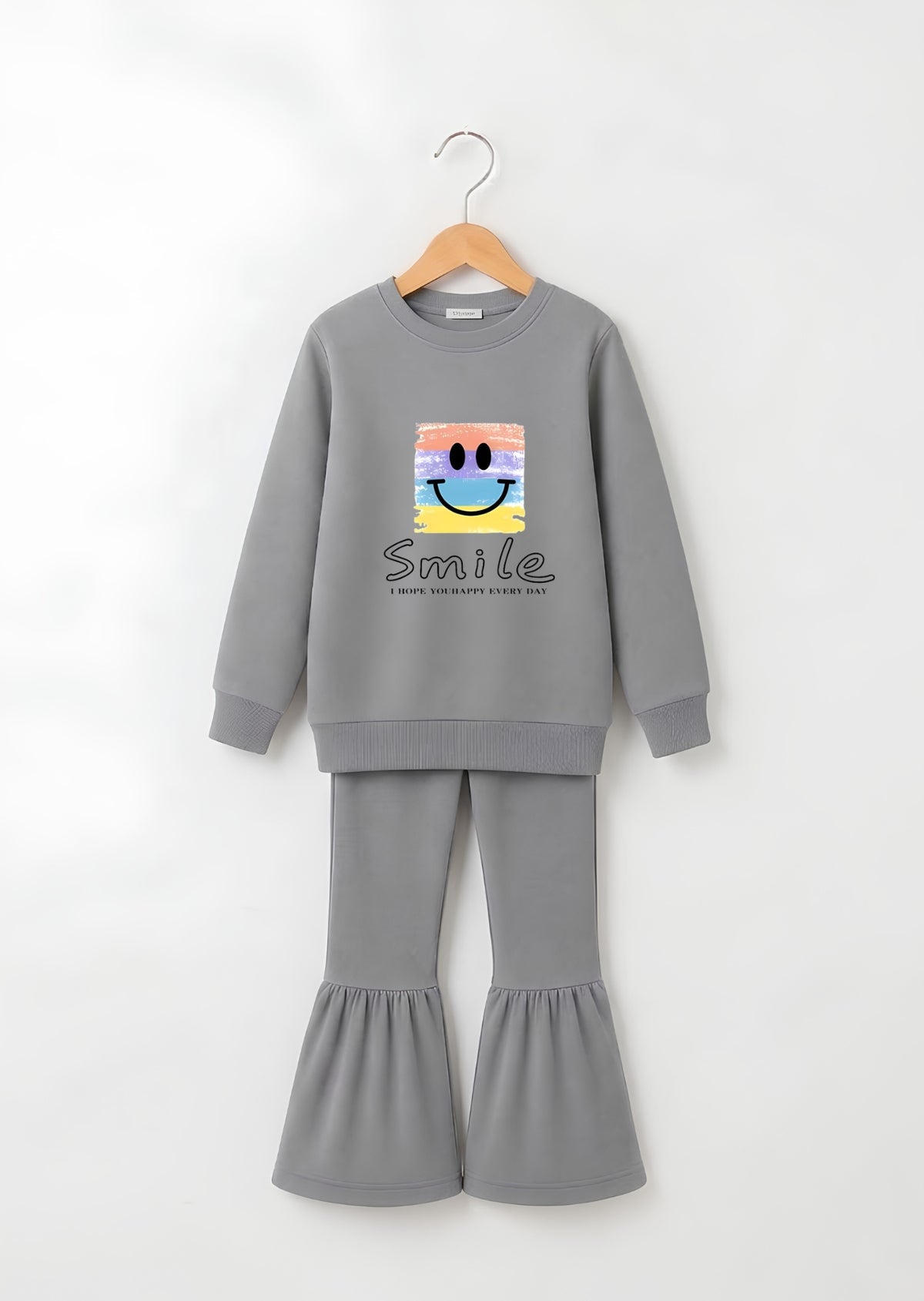 Pastel Smile Flared Tracksuit