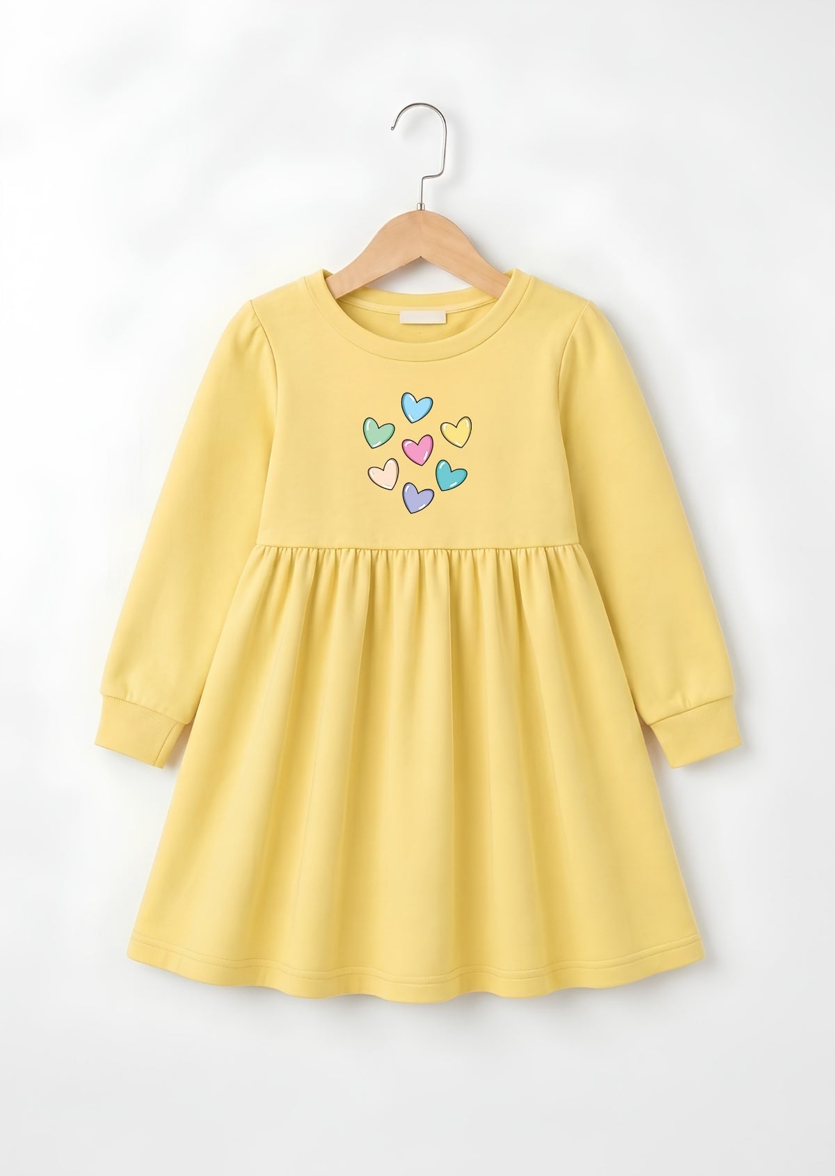 Cute Hearts Printed Frock