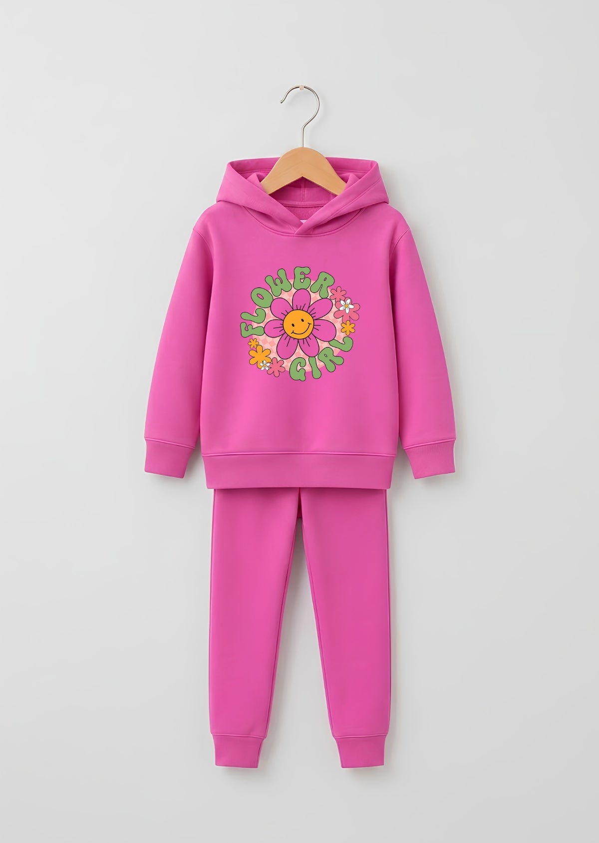 Cute Floral Smiley Tracksuit