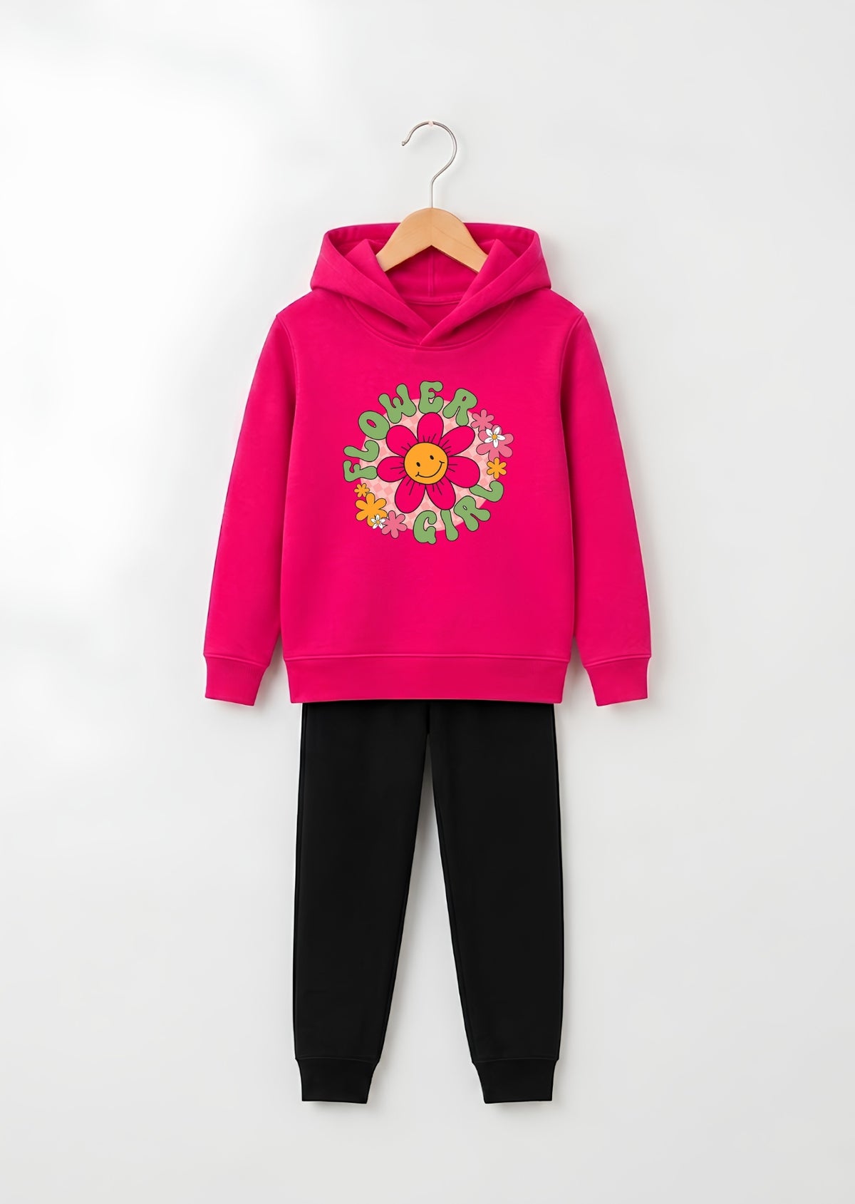 Cute Floral Smiley Tracksuit