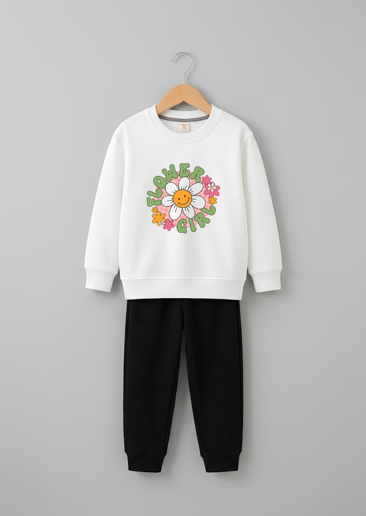 Cute Floral Smiley Tracksuit