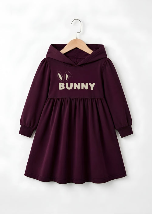 Cute Bunny Printed Frock