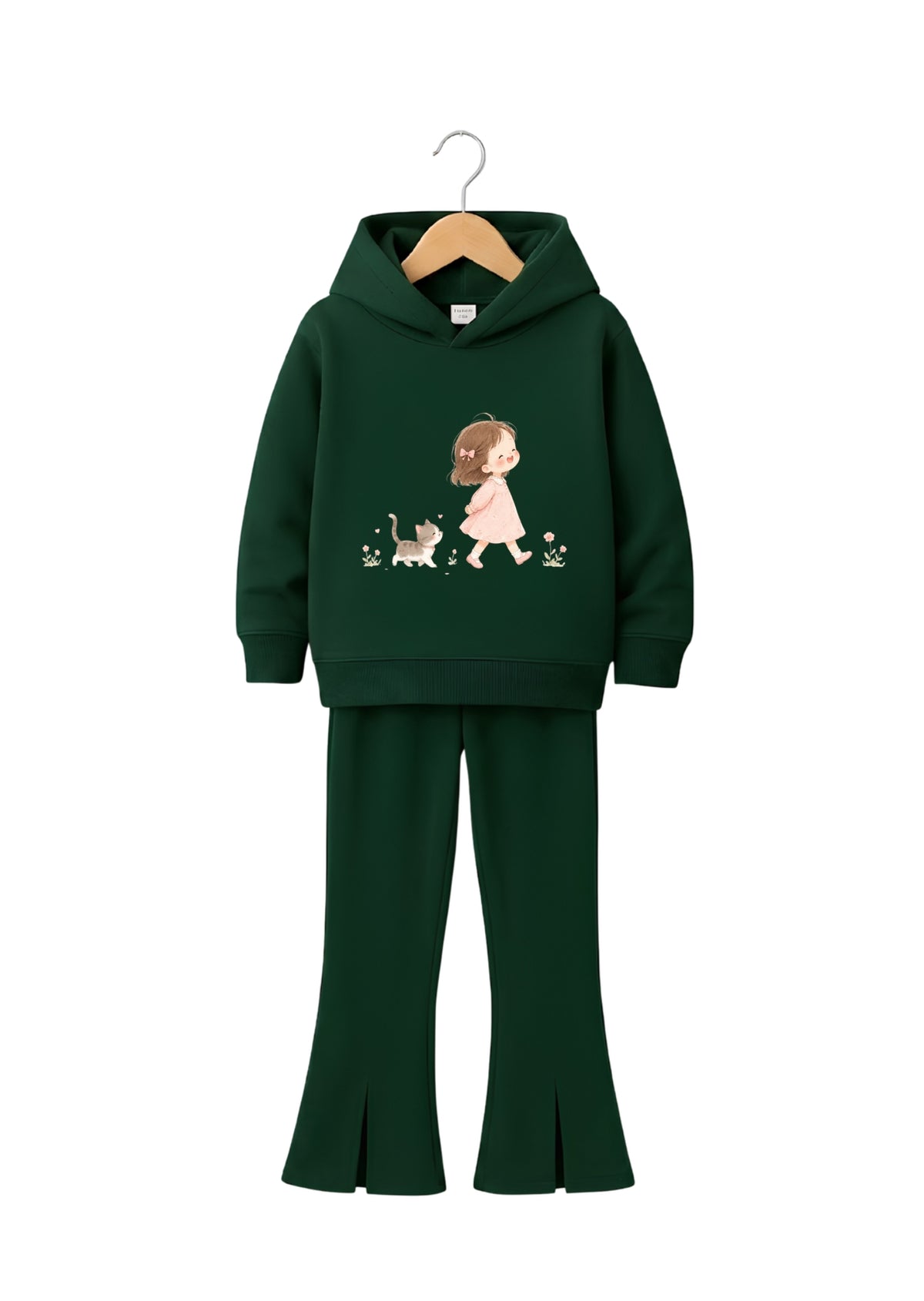 Girl & Cat Walking Tracksuit
