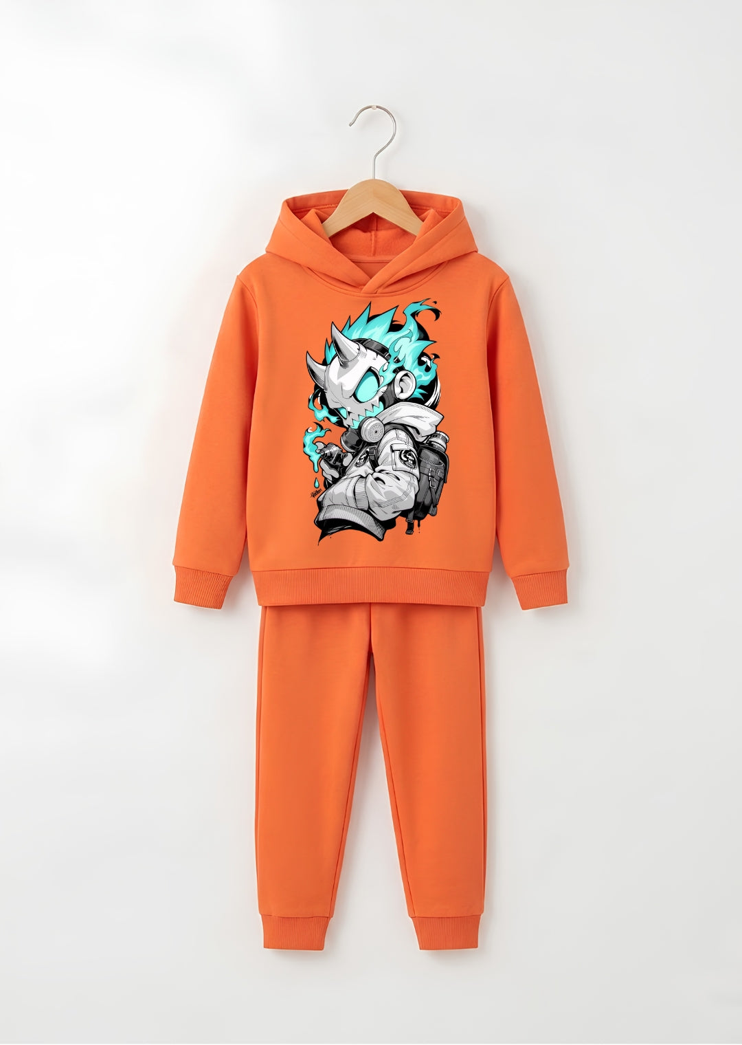 Neon Cyber Mask Graphic Tracksuit