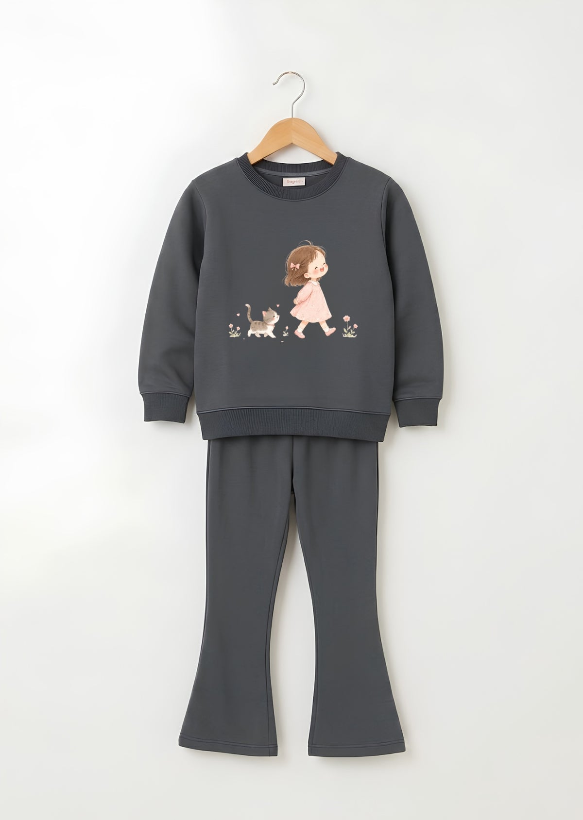 Girl & Cat Walking Tracksuit